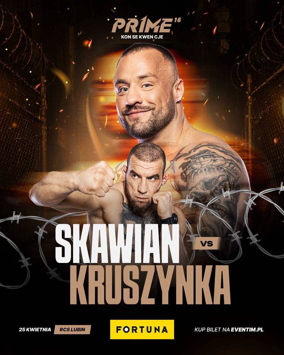 SKAWIAN vs KRUSZYNKA na PRIME 16: KON-SE-KWEN-CJE 🔥

To jest jeden z tych konfliktów, który musi skończyć się w oktagonie. Za dużo się wydarzyło, za dużo padło słów i tu już nie ma miejsca na cofanie się.

Panowie od kilku miesięcy jadą po sobie konkretnie i każdy chce postawić