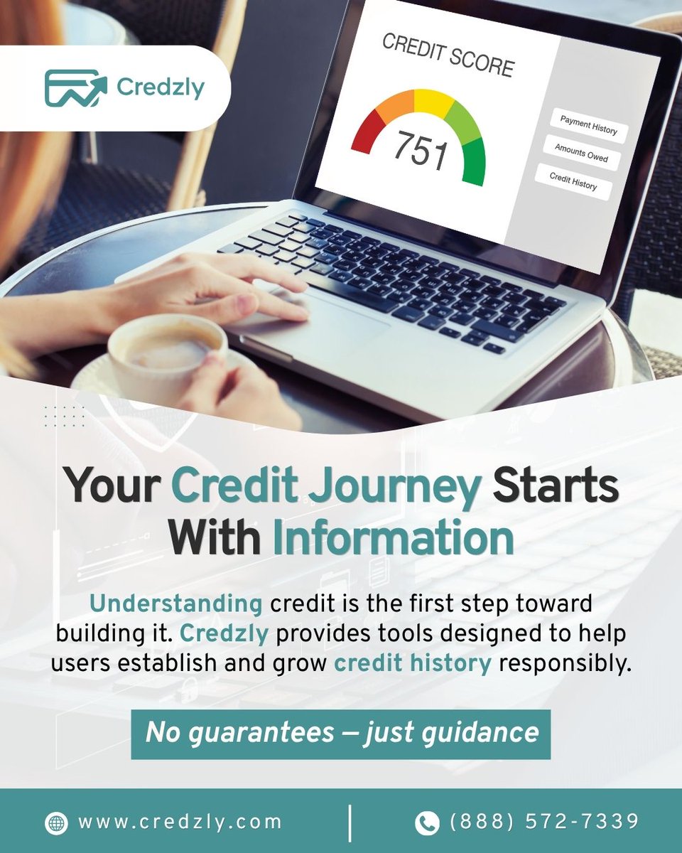 credzly's tweet photo. Your credit journey starts with information 💳
Credzly provides tools to help you build credit history responsibly—no guarantees, just guidance.
Get started 👉 https://t.co/agLrgUTAV5
#Credzly #CreditJourney #BuildCreditHistory #CreditEducation https://t.co/ttFPbFLBcv