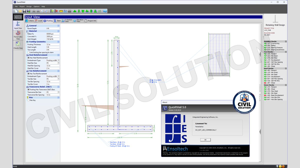 sscscv's tweet photo. 🧱 IES QuickRWall v5.0.0019

📥 Download Now: https://t.co/oqEHQLjvfE

#IntegratedEngineeringSoftware #IES #IESQuickRWall #IESSoftware #RetainingWallDesign #StructuralEngineering #GeotechnicalEngineering #SoilStructureInteraction #WallDesign #StructuralAnalysis #CivilEngineering https://t.co/gFNRsH5Z4l