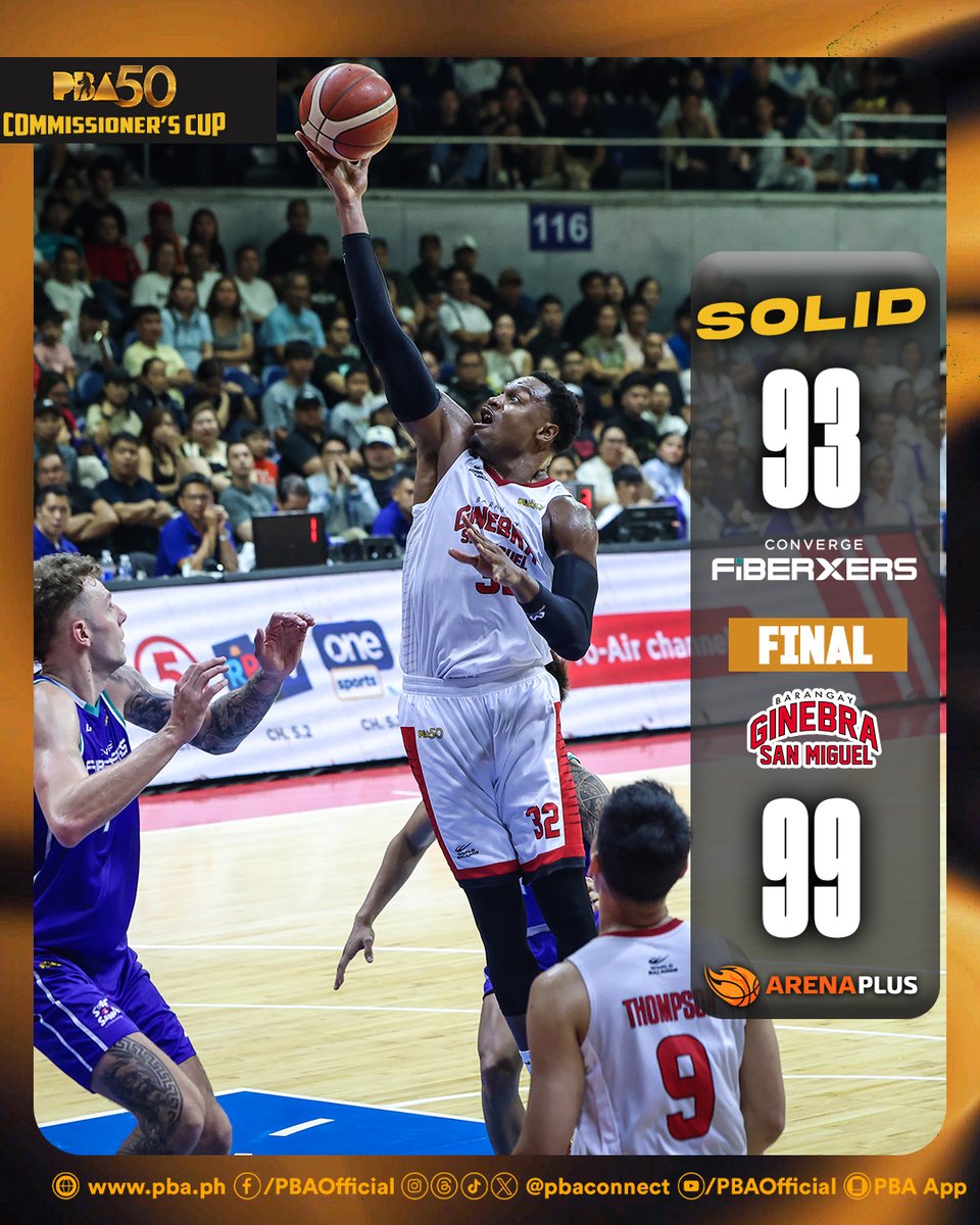 pbaconnect's tweet image. Ginebra escapes Converge.

#PBA50 #PBA50LID