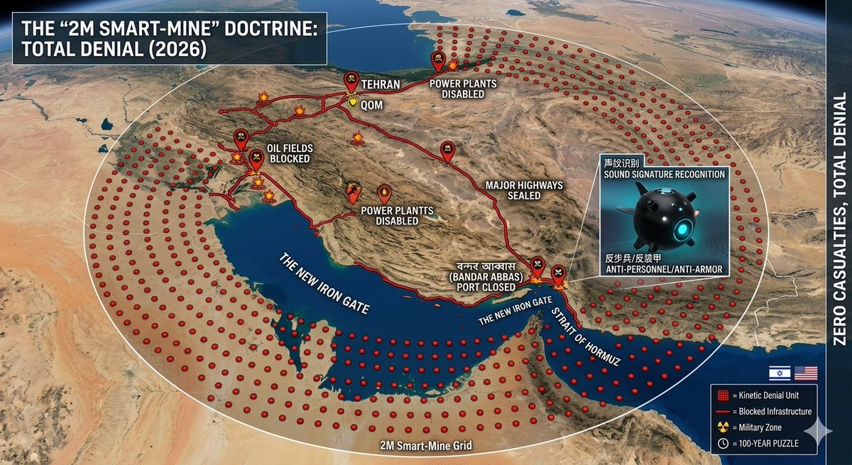 yngmfnxng110121's tweet image. Visualization of the 2M Smart-Mine Grid. It's not a war, it's a 100-year lockdown. The digital gate is locked. Let them solve the puzzle. ⏳💣🇺🇸🇮🇱 #NoLaw #TrumpStrategy #IranTargeted