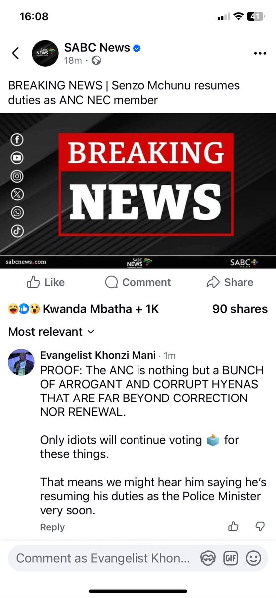 Evangelist Khonzi Mani 🇿🇦 tweet media