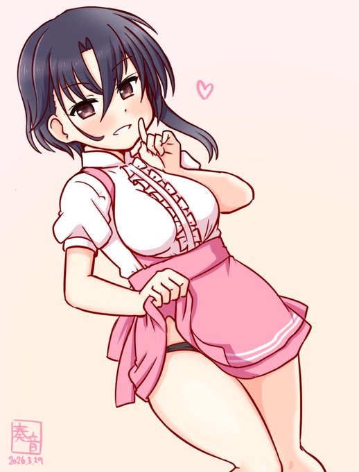 「お待たせしました…♪ いたしましょうか…❤」

#艦これ版真剣お絵描き60分一本勝負_20260329
#伊13 