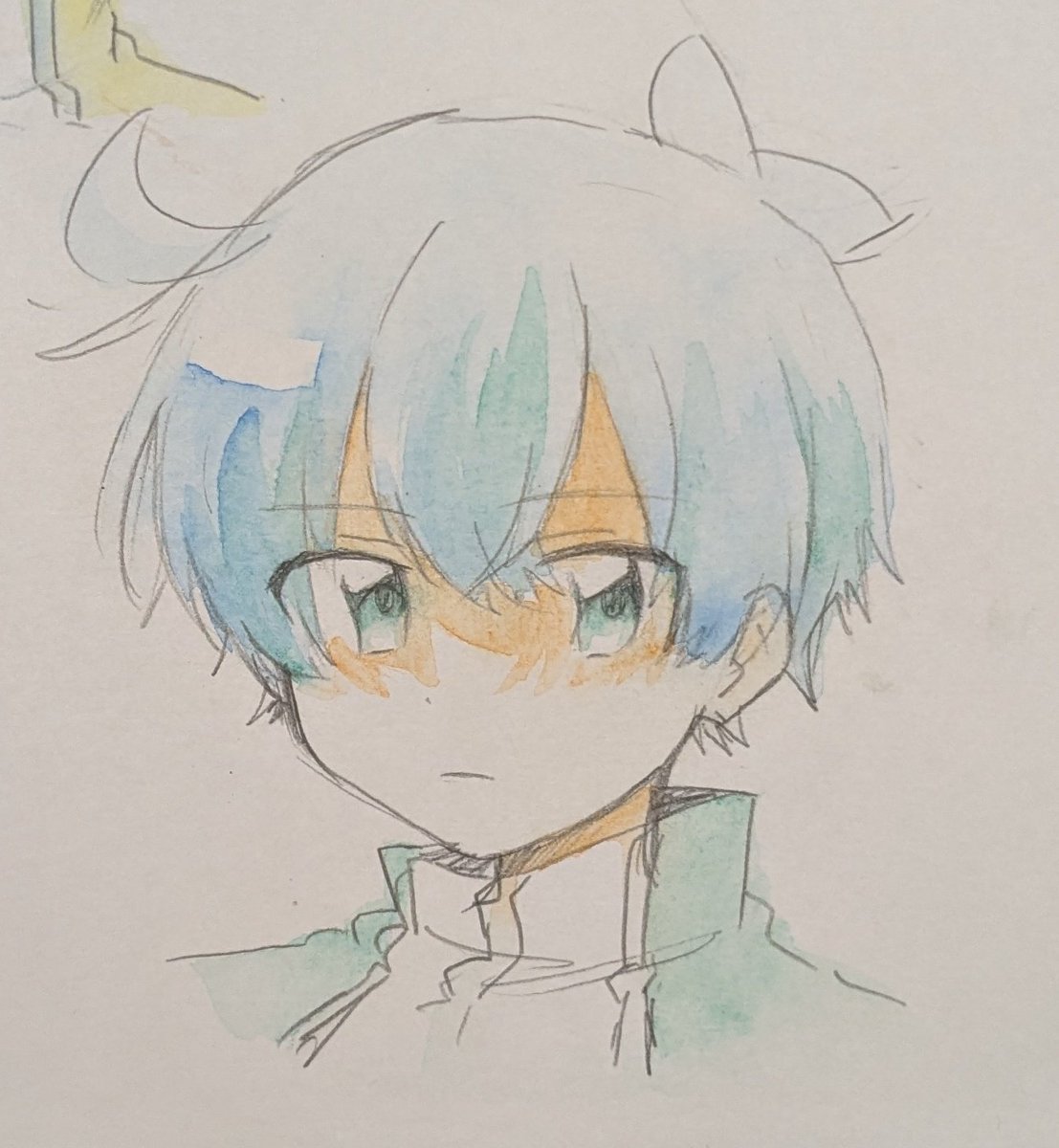 koppe_teru's tweet photo. 水彩色鉛筆使ってみたけどせっかちすぎて扱いきれなかった絵 https://t.co/fYUA5thQzU