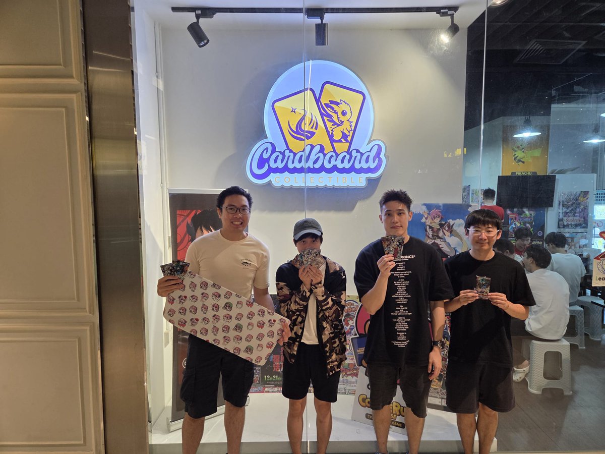 Cardboard_CS's tweet photo. DM Weekly Tourney (Original) concluded!
29/3/2026
Winner: Anthony
Deck: Darkness Nature Abyss
2nd) Marcus
3rd) Zhenghui
4th) Natsu
Thank you to everyone for participating!!
#cardboardcollectible
#duelmasters
#dmsgmyid
#tradingcardgame
#tcg
#デュエマ https://t.co/95x391DWIx