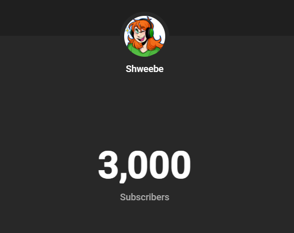 Shweebe's tweet image. Ya'll it finally happened! 3k Subscribers have been reached!! 😍🎉🥳 Thank you all so much for supporting me, my gaming passions and my silly antics. 😭💚
#goals #youtube #streamer