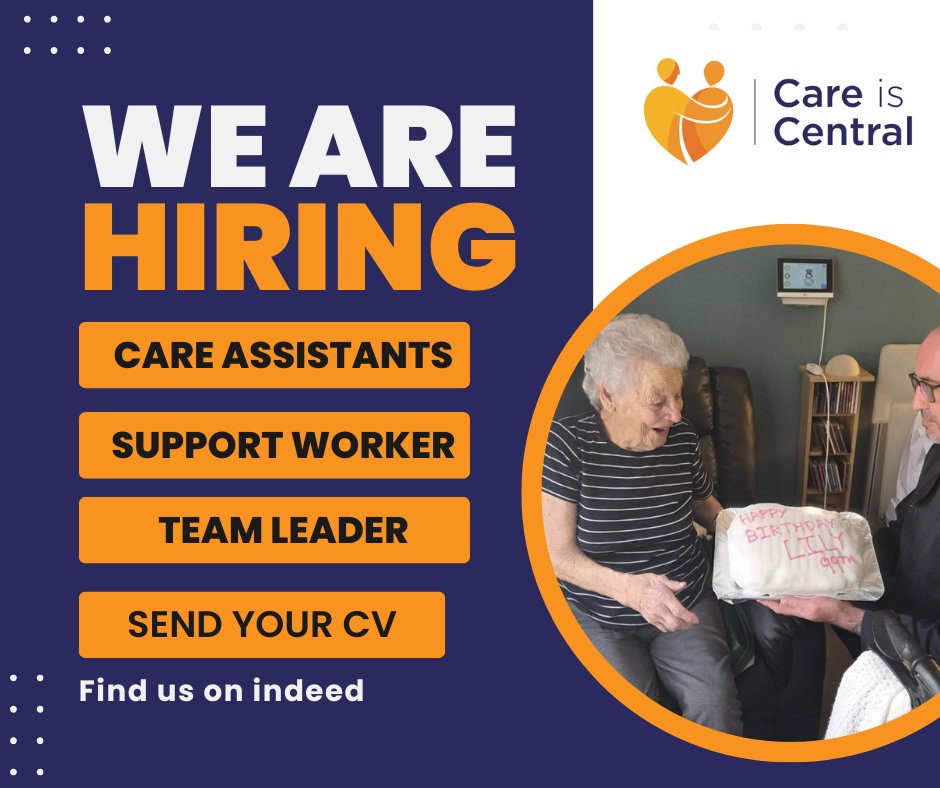 careiscentral's tweet photo. Care is Central is seeking like-minded, compassionate care assistants, support workers and team leaders who are dedicated to caring for others the same way we are.

Find out more at https://t.co/SSddefoezj https://t.co/SrCuqCklUx