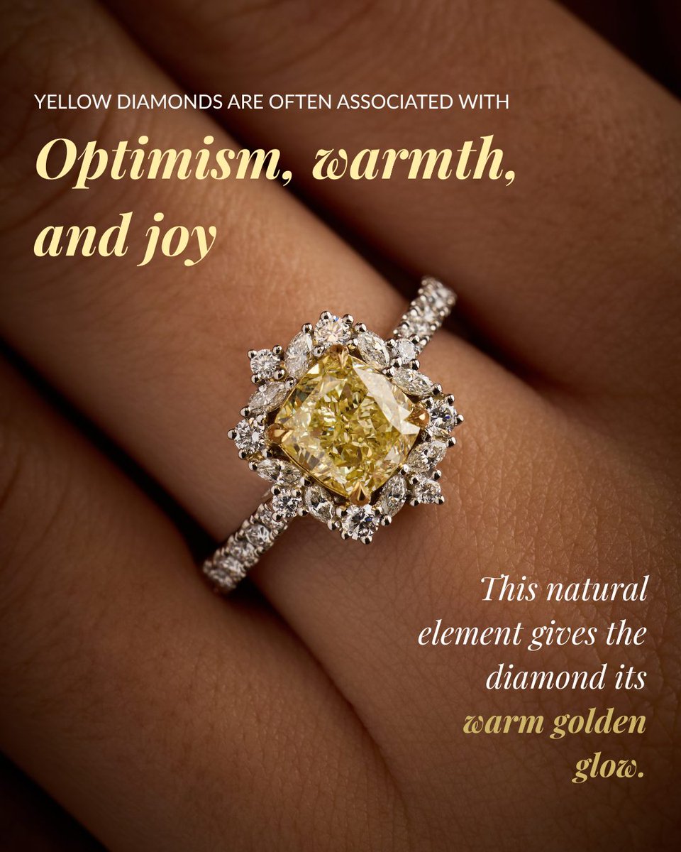 Le_Vian's tweet image. Yellow Diamonds:

Their warm color, natural rarity, and remarkable brilliance make them one of the most sought after diamonds in the world of fine jewelry 💛

levian-jewelry.visitlink.me/bme4jv

#LeVian #YellowDiamond #FineJewelry #LuxuryJewelry #JewelryEducation