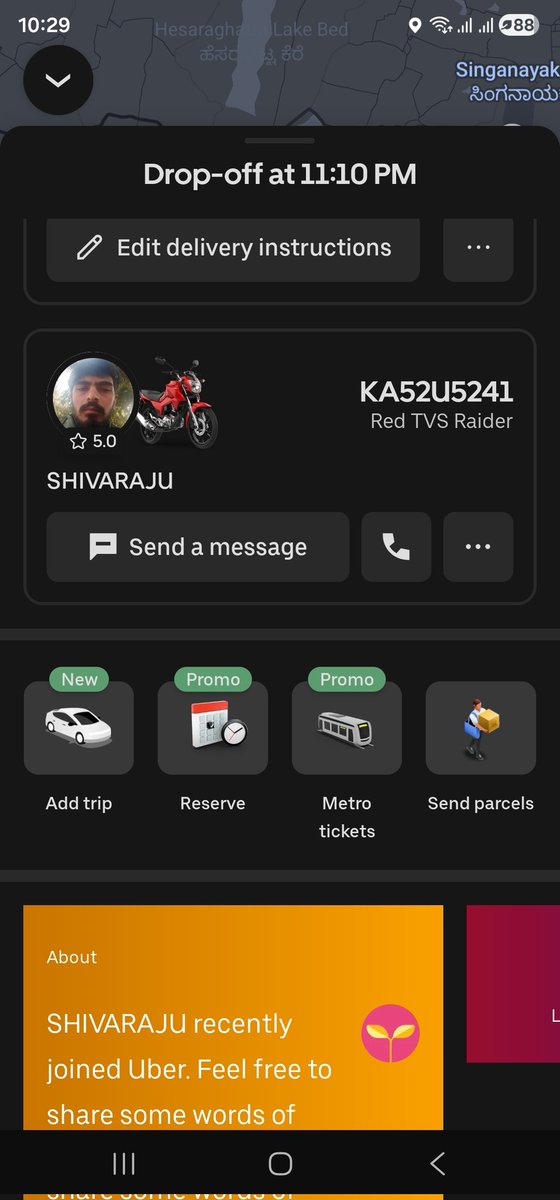 sonujosek's tweet photo. I just booked an @Uber parcel and the driver started the trip from 5kms away from pick up point. He then called me and said I'm going home, you cancel the trip. No way to reach @Uber_Support or cancel the trip! This is crazy https://t.co/JxjMchcULx