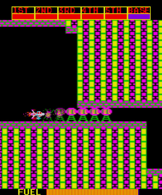 レトロゲームでとくに異色だったのが、1981年コナミのスクランブルの
