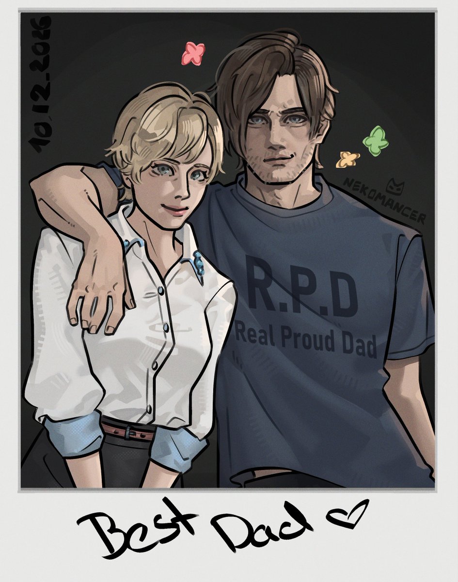 Father and daughter ( ˘͈ ᵕ ˘͈♡)

#SherryBirkin #LeonKennedy #RE9 #LeonKennedyFanart #ResidentEvilFanart #fanart