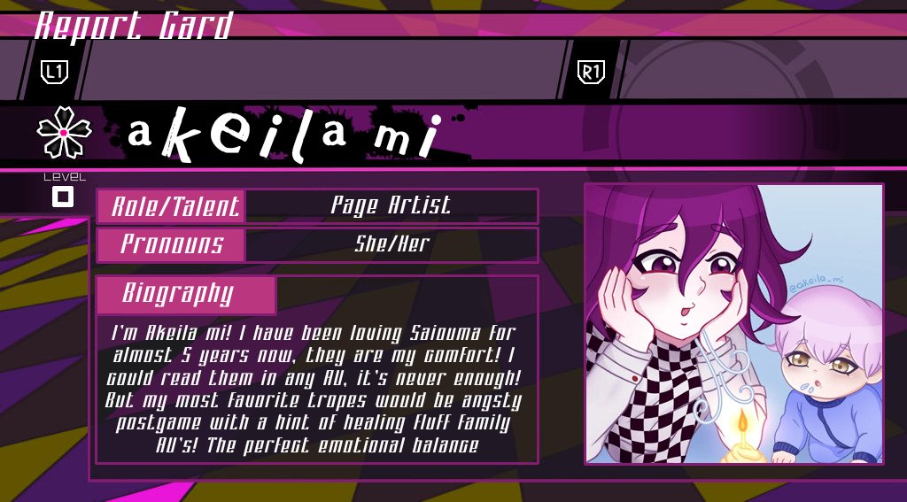 Spotlight on <a href="/Akeila_mi/">Akeila 🌸</a>, one of our very excellent page artists for The Lies That Bind Us: A #SaiOuma Zine!