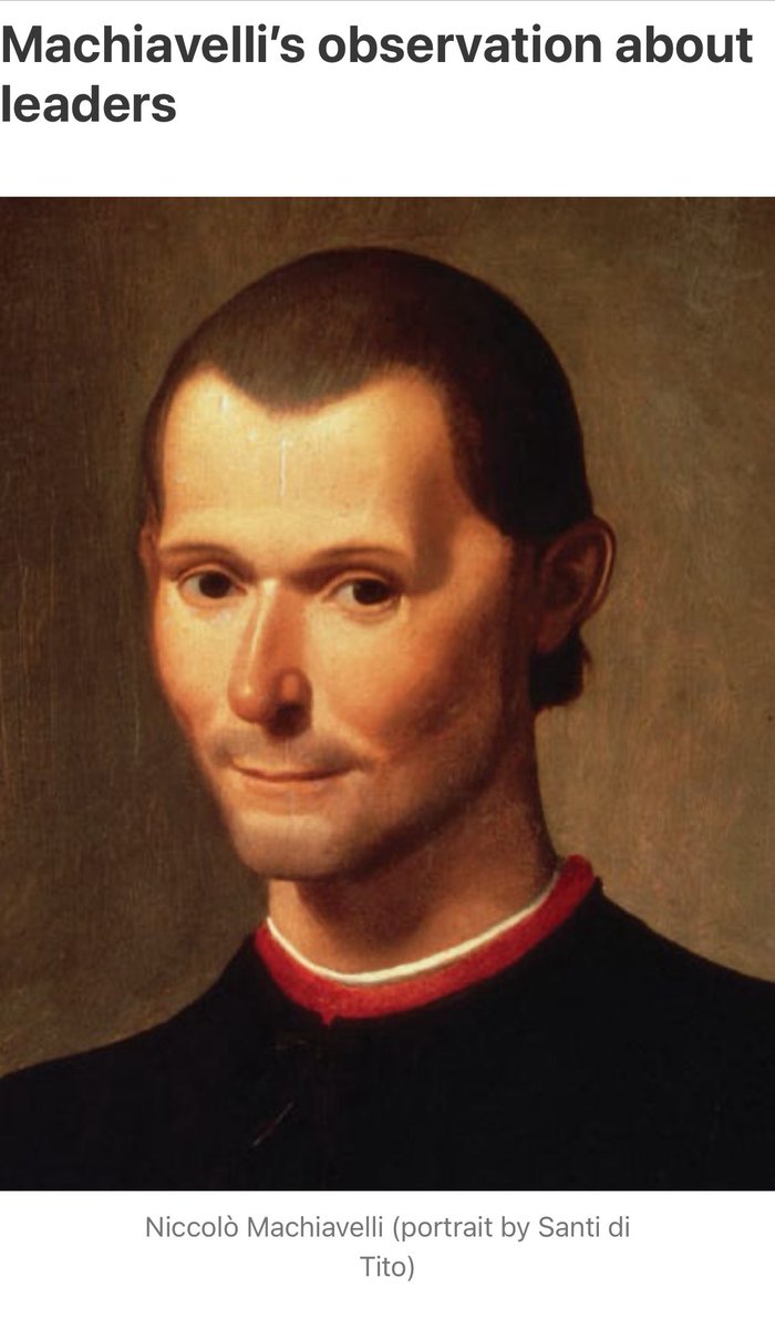 queensburys's tweet photo. I find this quote from Renaissance-era political philosopher Nicolò Machiavelli surprisingly current and on point:
“The first method for estimating the intelligence of a ruler is to look at the men he has around him.”
— Niccolò Machiavelli (1469–1527), “The Prince.” https://t.co/qiz6HGoL3H