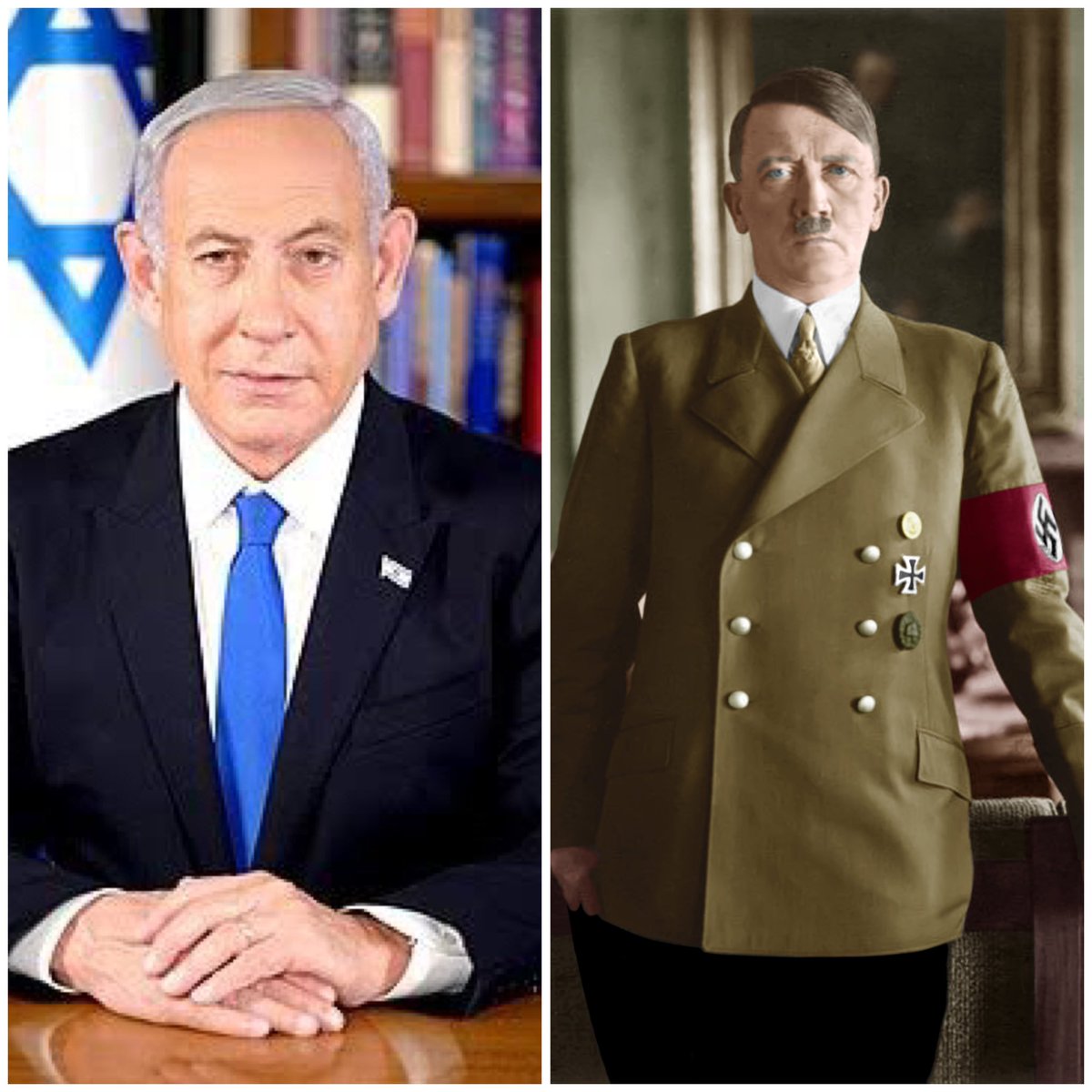 em3digital's tweet photo. Let’s play a game… whose plan was better? I’ll wait… 🧐 #BengaminNetanyahu #AdolfHitler #MassGenocide #Irony https://t.co/3BfLmU4s4Y