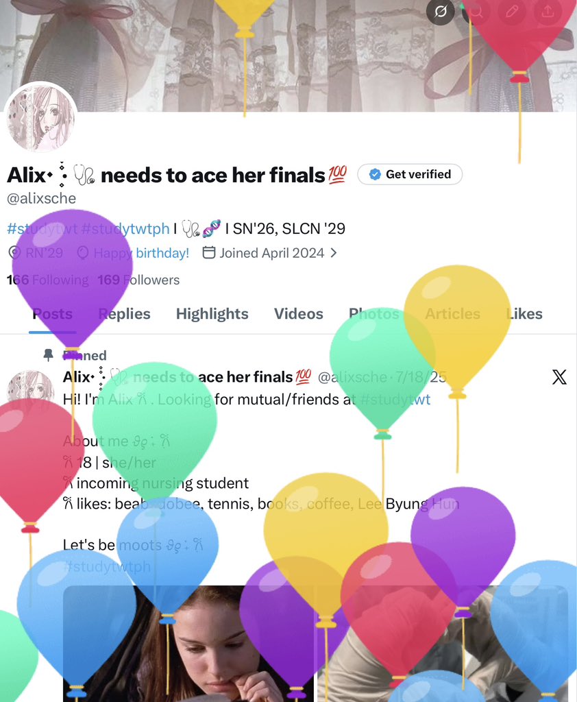 Alix۰ ۪۪۫۫ · 🩺 needs to lock in this finals💯 tweet media