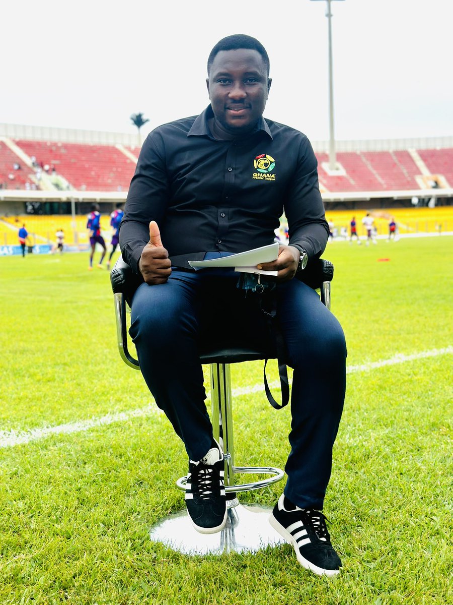 The GPL expedition 🌍 continues….

📸 Live from the Accra Sports Stadium 🏟️ for MD27

🎯 Accra Hearts of Oak 🆚 Swedru All Blacks FC

Will be your host 🎙️ at pitchside @ 2:30PM 🫡