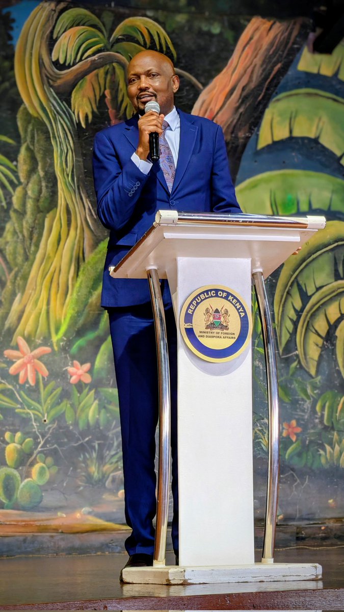 HonMoses_Kuria's tweet photo. I had the honor of addressing Kenya’s Ambassadors and High Commissioners on our foreign policy direction, sharing insights from my legislative and economic diplomacy experience. Together, we continue to position Kenya as a strong and strategic global partner 🇰🇪🌍. https://t.co/3lLm4qsruj