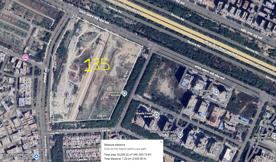 NoidaUpdatesX's tweet photo. @IasAlok @CeoNoida some suggestions for you and making your work easy so that you can allot available big plots for Tech and semiconductor industry
 @noida_authority 
1/n 
Sector 135
plot 1/2 - 22 acre total https://t.co/dIpi0oEfj0