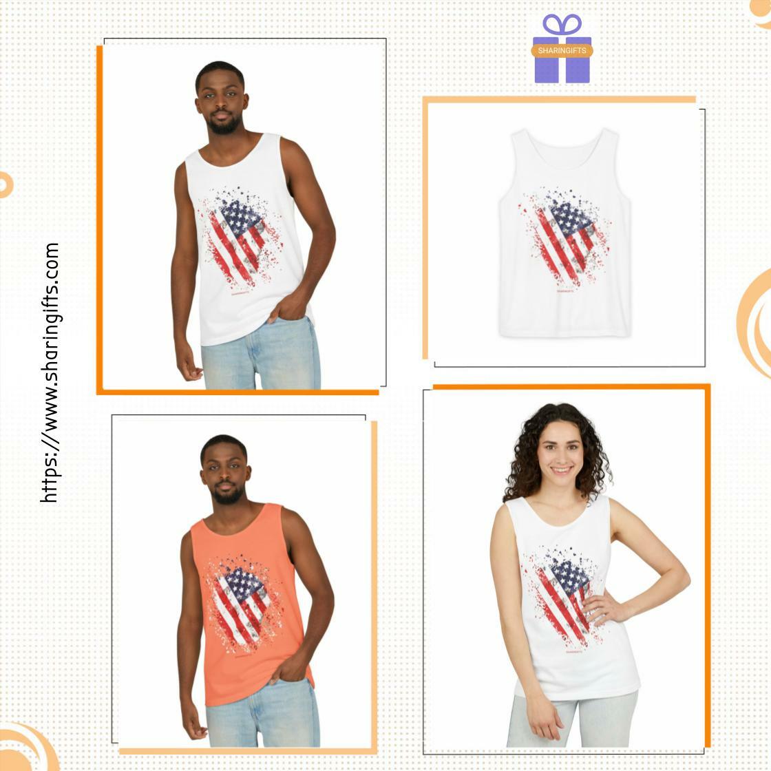 sharingifts's tweet image. Celebrate your pride in style with our American Flag Patriotic Tank Top! Perfect for every occasion, it turns moments into lasting memories. Wear your heart on your sleeve. #PatrioticFashion #StarsAndStripes

Shop Now sharingifts.com/explore-gifts/…