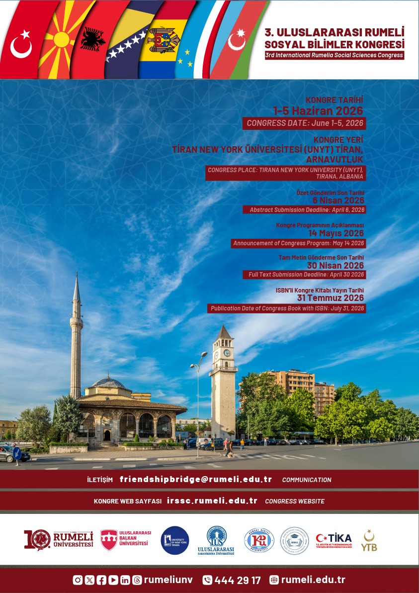 drerdemeren's tweet photo. Düzenleme, Bilim ve Danışma Kurulu Üyesi olduğum "3. Uluslararası Rumeli Sosyal Bilimler Kongresi" bu yıl 1-5 Haziran 2026 tarihinde Arnavutluk başkenti Tiran'da Türkiye Maarif Vakfı Tiran New York Üniversitesi ev sahipliğinde yüz yüze ve çevrimiçi olarak düzenlenecektir.

Kongreye özet metin gönderim tarihi 6 Nisan 2026, tam metin gönderim tarihi 30 Nisan 2026'dır.

Bilgi İçin: https://t.co/PibMNsD85q.