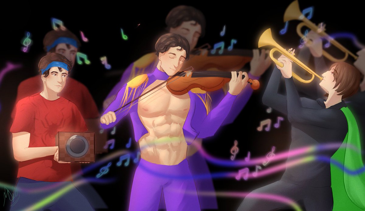 Muna_draws's tweet photo. La banda musical!! #QSMP2 #qsmpfanarts #vegettafanart #roierfanart #luzufanart 💘 https://t.co/efYXrlub8n