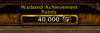 Took me a really long time but finally hit 40k achievement points! Still a lot of things to do. #WoW #Warcraft #Midnight #collection
