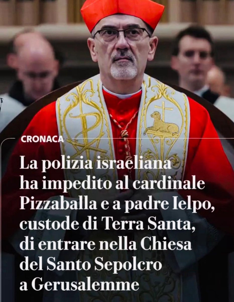 La polizia israeliana impedisce l’ingresso al Santo Sepolcro al Patriarca latino di Gerusalemme, il Cardinale Pizzaballa e al Custode di Terra Santa, monsignor Ielpo, che intendevano celebrare la Messa della Domenica delle Palme.