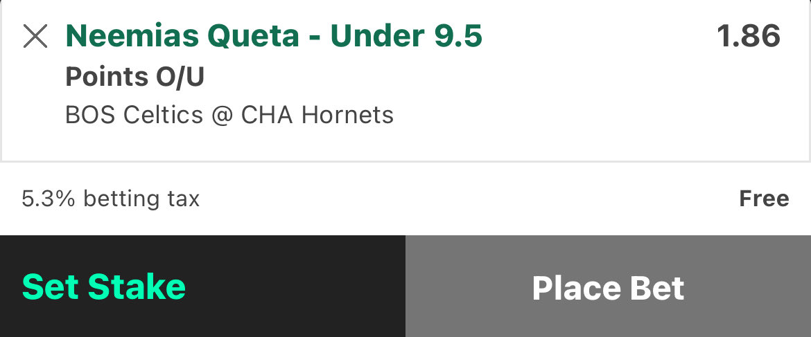 Tipster__Chris's tweet photo. #NBA 🇺🇸

BOS Celtics @ CHA Hornets 🏀

Neemias Queta U. 9.5 Points 📚

1 Unit 💰 https://t.co/EScGh8LHE1