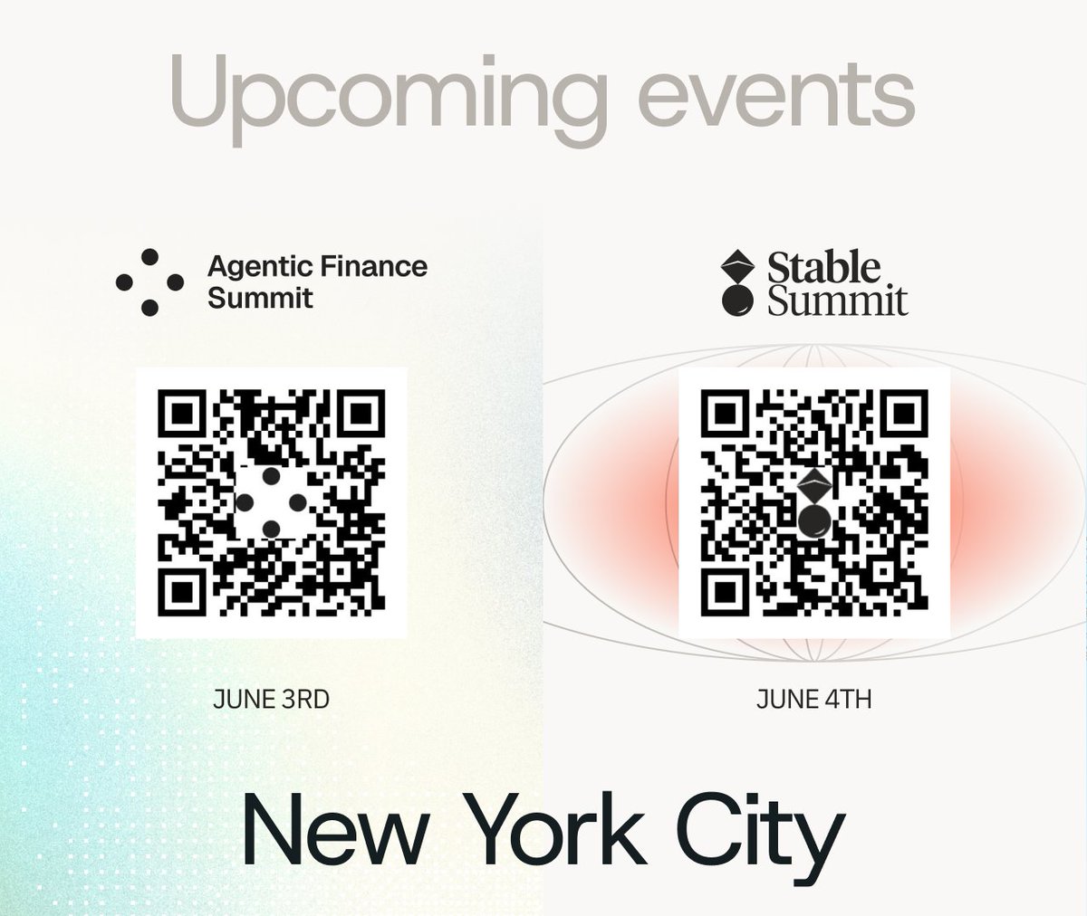 New York City is next, June 4.

We’ve spent the last year bringing institutions on stage, now we’re going to them and pushing them onchain.

Stable Summit lands in NYC, closer to the capital, allocators, and infrastructure shaping the next phase of stablecoins.

But that’s not
