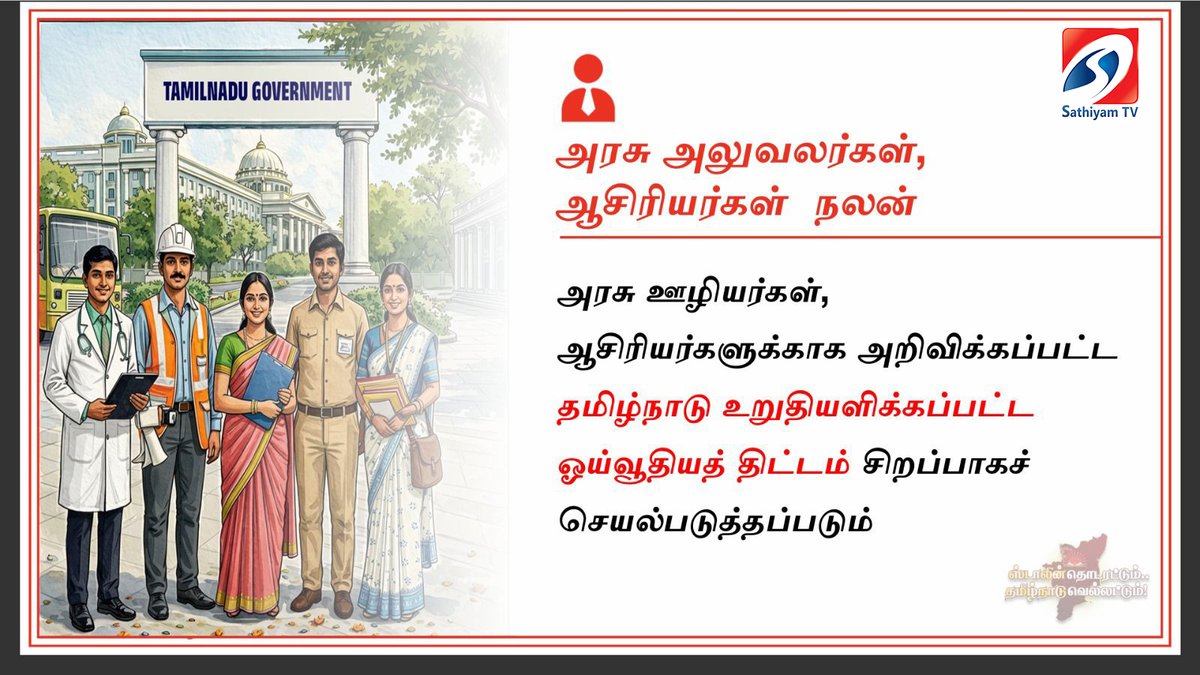 sathiyamnews's tweet photo. அரசு அலுவலர்கள், ஆசிரியர்கள் நலன்
#dmk #dmkmanifesto #dmkelectionmanifesto #dmk2026 #mkstalin #tamilnaduelection2026 #dmkpromises #dmkschemes #tamilnadupolitics #politicalnews #tamilnews #electionmanifesto #tnpolitics #dmkupdates #stalinnews #breakingnews https://t.co/80ElIKUtBL