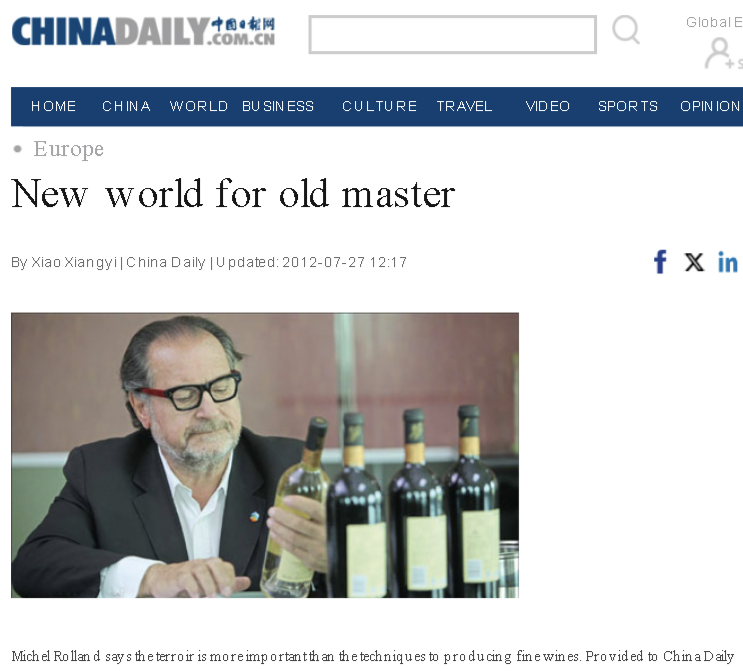 beijingboyce's tweet photo. Drops of SunGod: Michel Rolland in China

The foremost 'flying winemaker', who died this month at 78, joined COFCO--maker of GreatWall wine--in 2011 as China’s market surged.

The advice, legacy &amp; wine--from COFCO’s Ch SunGod--of a man for the time.

https://t.co/u36ua8jl0x https://t.co/lciq46FA2O