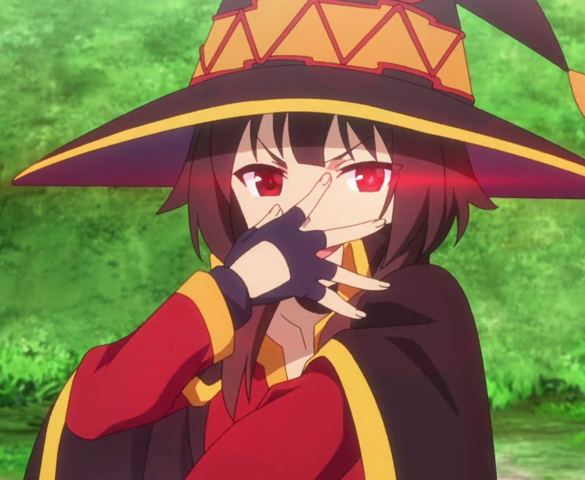 “I see Mr. Park it is, though allow me to correct you on one thing. I am no mere human, for I am a Crimson Demon and foremost mage among my clan! I am Megumin, a master of explosion magic!”