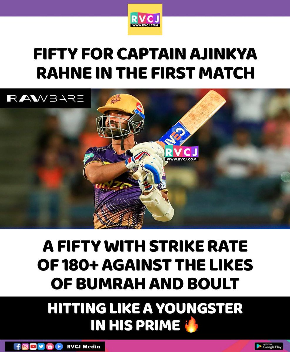 RVCJ_FB's tweet photo. Fifty For Ajinkya Rahane 🔥🫡 https://t.co/4WGwFzqKoS