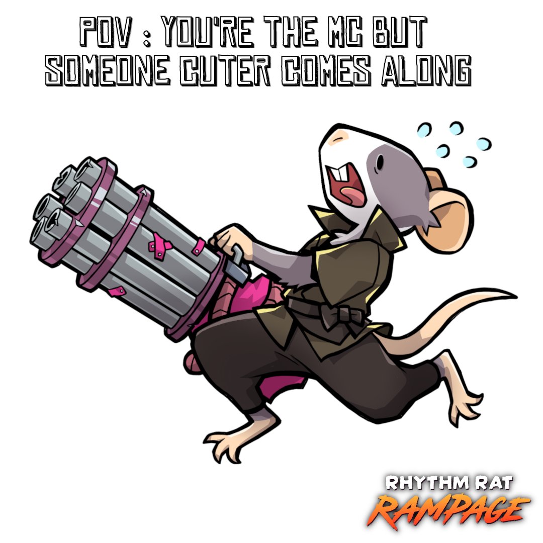basikagames's tweet photo. It ain't a party until the MC has a rival to worry about. Best girl coming on April 4? 

Play the free public demo here https://t.co/I1MeAnMoJh and wishlist from the link! 

#indiegames #strik9 #rhythmgame #bulletheaven #basikagames https://t.co/oLbh7osAxb