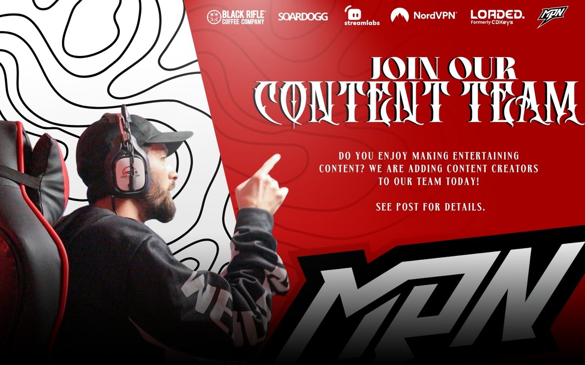 mpnlivenet's tweet photo. Do you enjoy making entertaining content? We are adding content creators to our team today!
Fill out a quick form to allow us to get to know you a bit. Be sure to click on the 'Stream Team Application' tab on our website. 👇
https://t.co/WkpXS15oet
#RepresentMPN ⚡️#SupportSmallStreamers
@Mighty_RTs @BlazedRTs