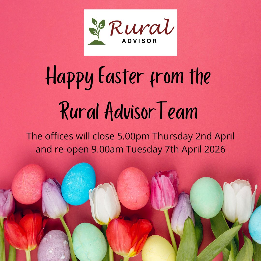 Rural_Advisor's tweet photo. #ruralbusinessadvice #bankholiday #easterweekend 🐰🐣🌷 https://t.co/YbJCiR97wa