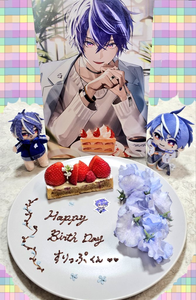 bbbbb_off's tweet photo. ┏┓┏┓｡･ﾟﾟ･｡｡ﾟ
┃┗┛ ᎯᏢᏢᎩ*.
┃┏┓┃ᏰᎨᎡᎱᎻDᎯᎩ.°・💙☽
┗┛┗┛

すりっぷくんお誕生日おめでとう！！
ちいこい命たちとお祝い🎂🎉

#藍月すりっぷ誕生日2026 https://t.co/uMZROzCtTX