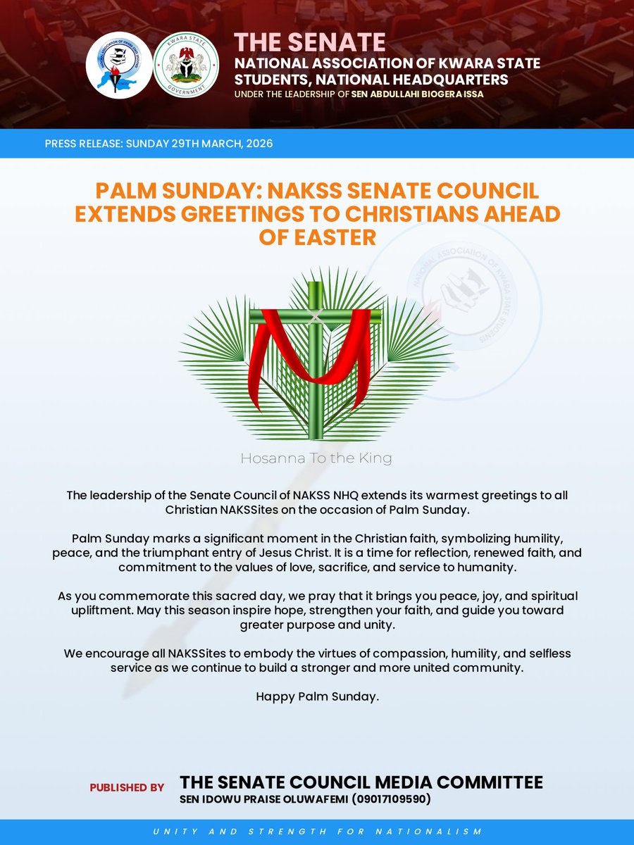 The Senate Council, NAKSS NHQ tweet media