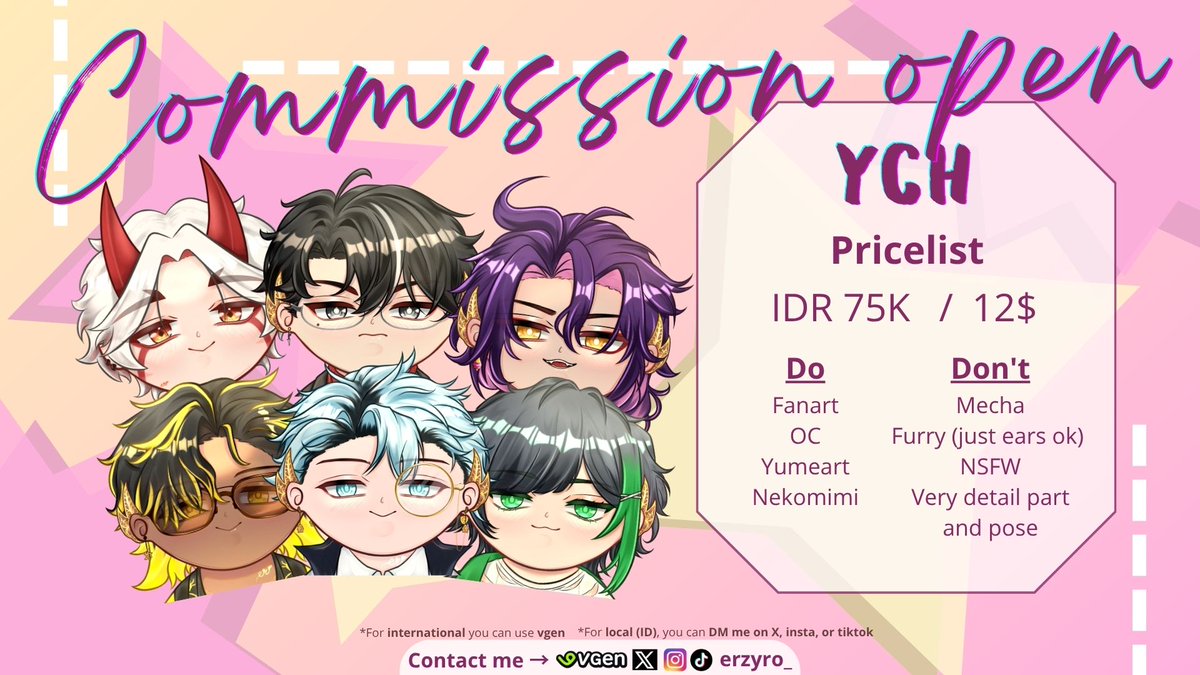 Err | Vgen commission Open tweet media