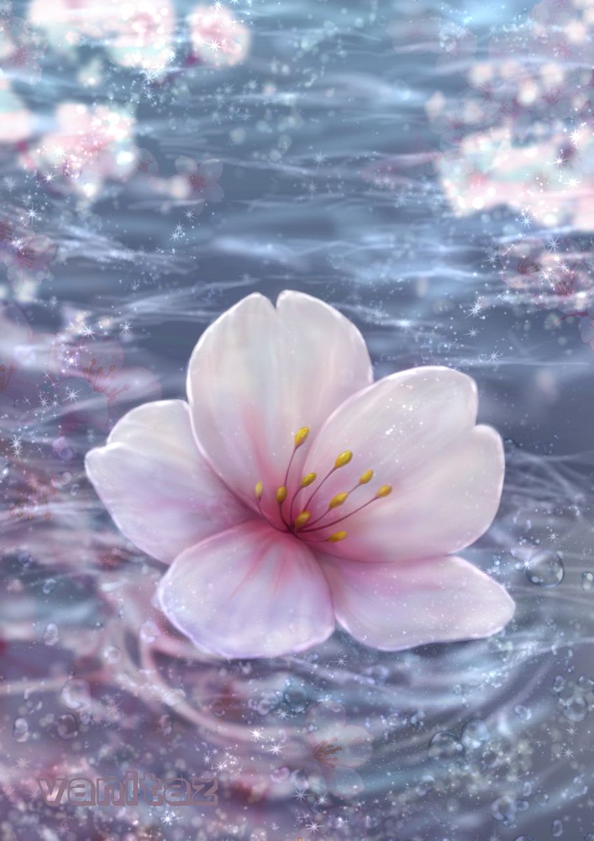 落花流水 medibang.com/picture/8y2603… #ARTstreet #MediBang #桜 #描いてみた #桜イラスト投稿キャンペーン