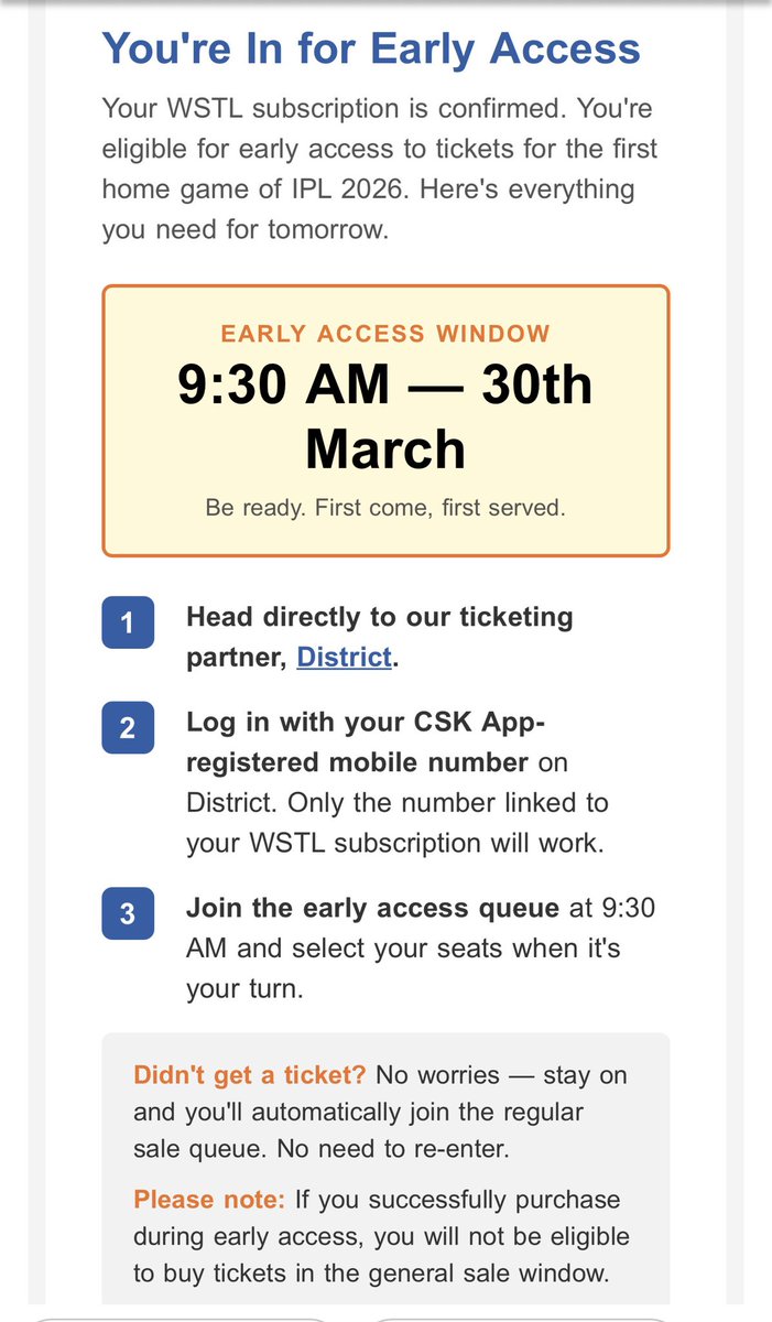 Cricket Tickets Update tweet media