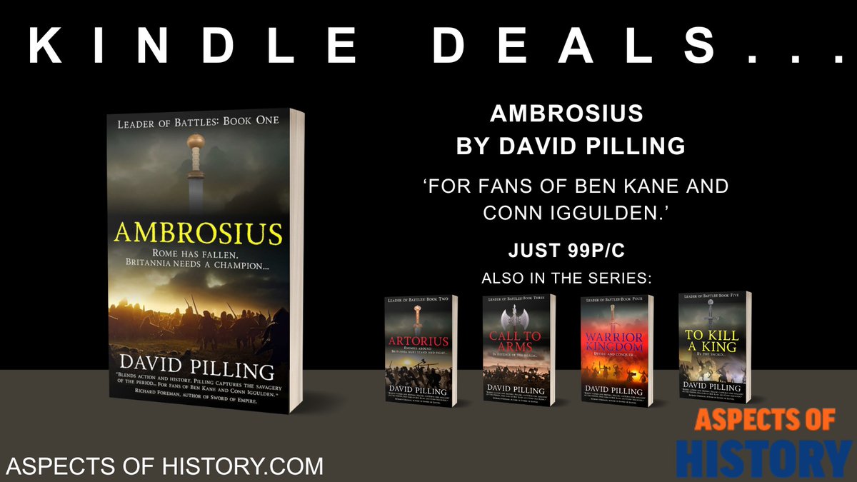 AspectsHistory's tweet photo. #KindleDeals
Ambrosius, by @RobeH2 Just 99p/c

"For fans of Ben Kane and Conn Iggulden.”

https://t.co/nJGzcy9VKy

#Historicalfiction #kindleseries #booksworthreading https://t.co/96985smPh7