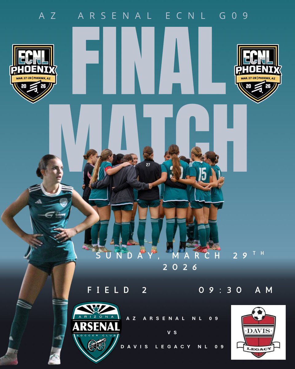 MackaylaMcCoy's tweet photo. Day 3 Final Match of the ECNL Phoenix Showcase 
@AZArsenalSC @ECNLgirls @ImYouthSoccer @ImCollegeSoccer @TopDrawerSoccer @prepstarsoccer @PrepSoccer 
#ecnlphx #ecnlgirls https://t.co/wpX5PJbL96