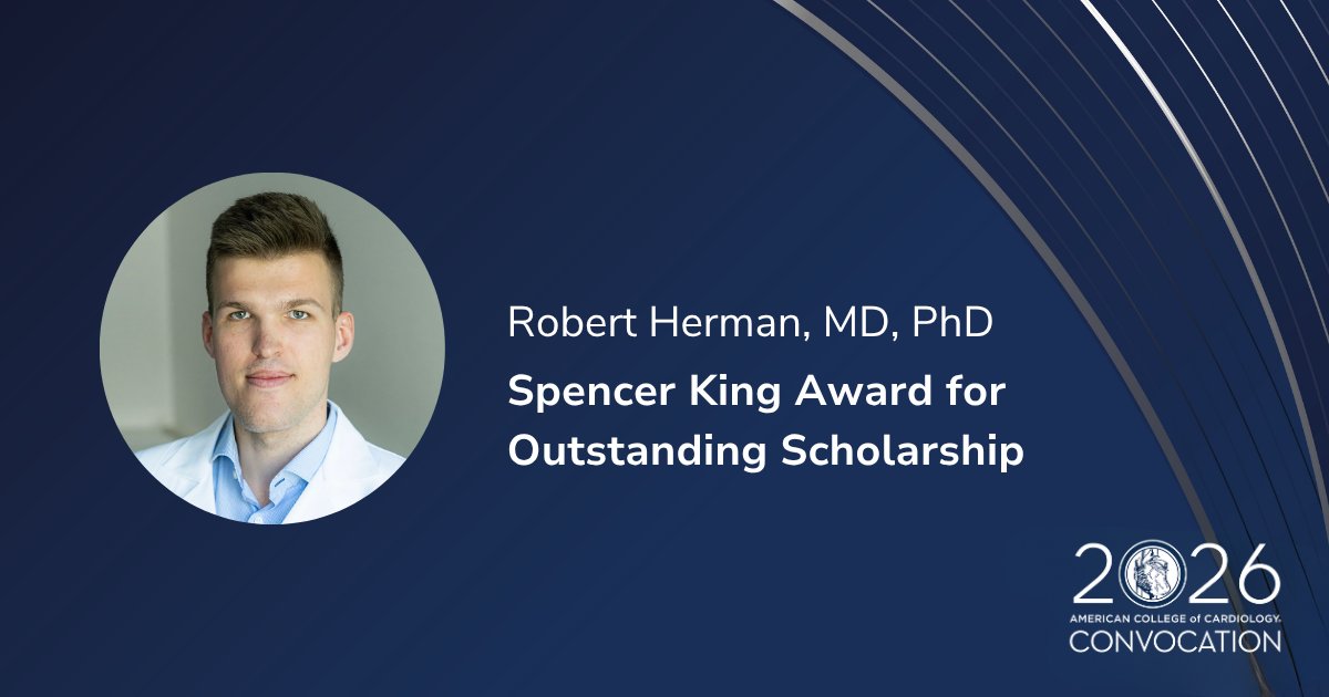 JACCJournals's tweet photo. #JACCINT honors Dr. Robert Herman with the Spencer King Award for Outstanding Scholarship for his innovative research, "#AI-Enabled ECG Analysis Improves Diagnostic Accuracy &amp; Reduces False #STEMI Activations" 🎉 https://t.co/SZpTwTSfO2 #ACC26 #TheFaceOfCardiology @RobertHermanMD https://t.co/xCLYsxr1n8