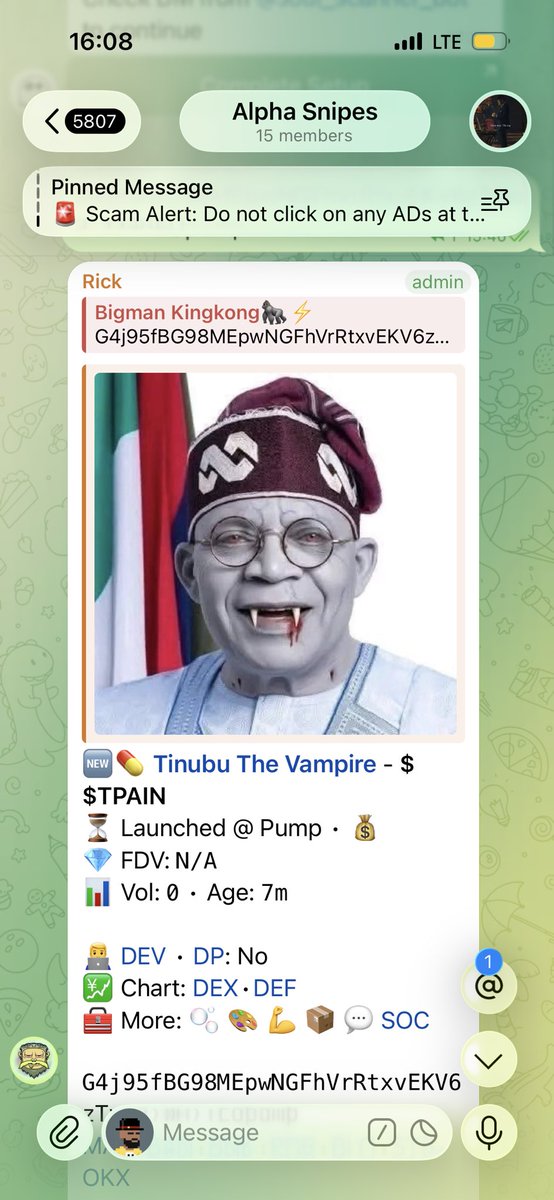 gatta_cfg's tweet photo. Celebrating Tinubu at 74

I just created a coin on @Pumpfun named Tinubu The Vampire $TPAIN

A meme coin powered by the pain of the masses, $TPAIN isn’t just a token, it’s a reflection of the economy.

Ca: G4j95fBG98MEpwNGFhVrRtxvEKV6zTvss7wM7YEUpump https://t.co/XBxgUP2q7w