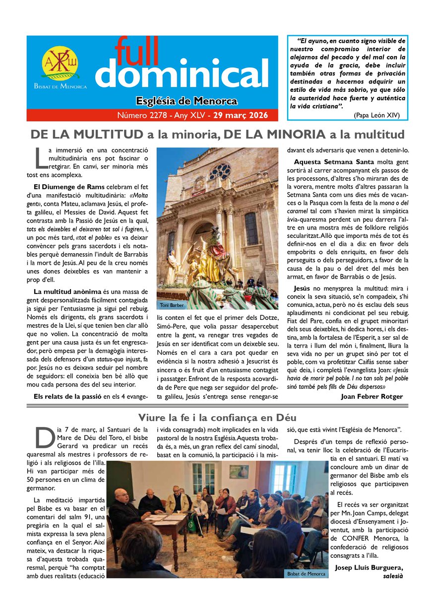 Bisbat de Menorca tweet media