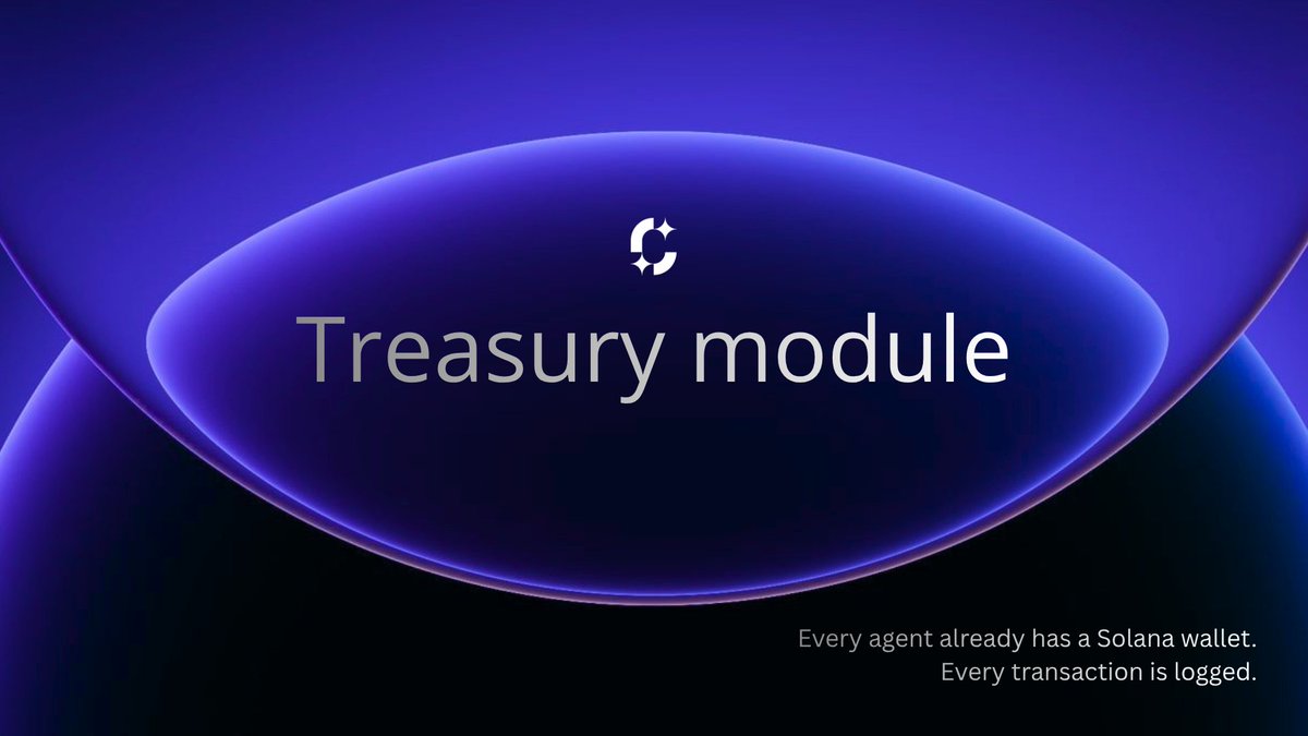 The Treasury tab is coming soon.

Every agent already has a Solana wallet.
Every transaction is recorded.

What we're building:
- Complete on-chain transaction history per agent
- Real-time tracking of SOL and USDC balances
- Treasury allocation details
- Control withdrawals and