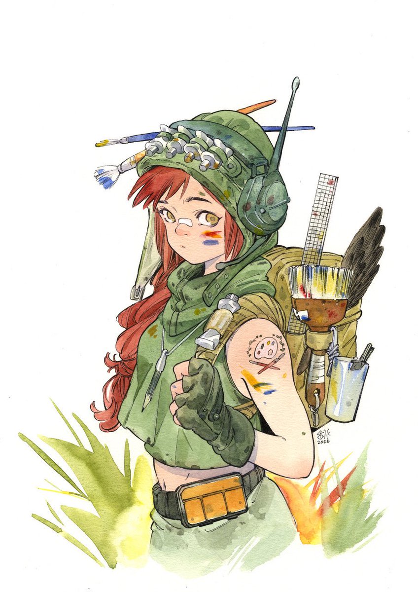 武器を絵筆に変えて。