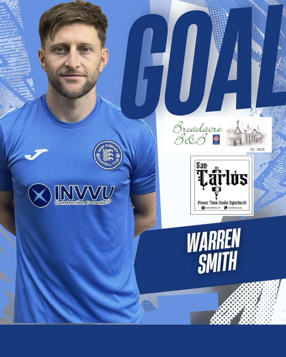NewRomneyFC's tweet photo. A bullet header from Arthur Pickering put us 1-0 up then a lovely finish from Warren Smith put the game to bed and put the boys into a cup final on the 16th May! 

#UpTheRomney⚽️🔵⚪️ https://t.co/RXgwyMJchF