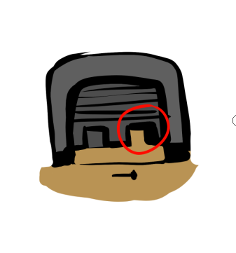 これまでグロックの下の色変えようと思った事なかったので気にしてなかったけど
ここってフレーム側のパーツだったのね

併せてあげたいけど塗料用意して調色するのダルいすな 